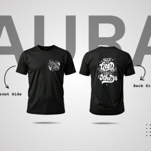 Stay Calm Graphic Black T-Shirt