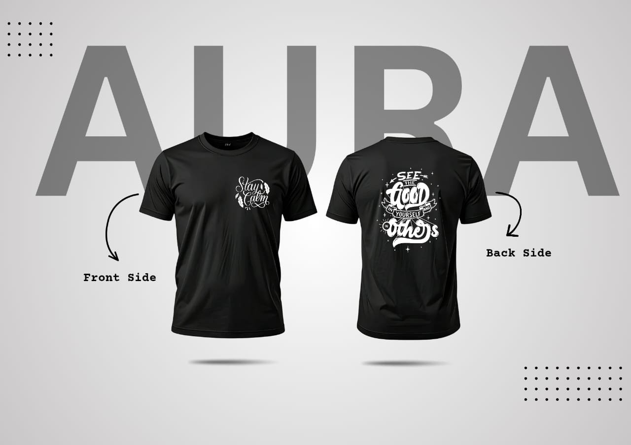 Stay Calm Graphic Black T-Shirt