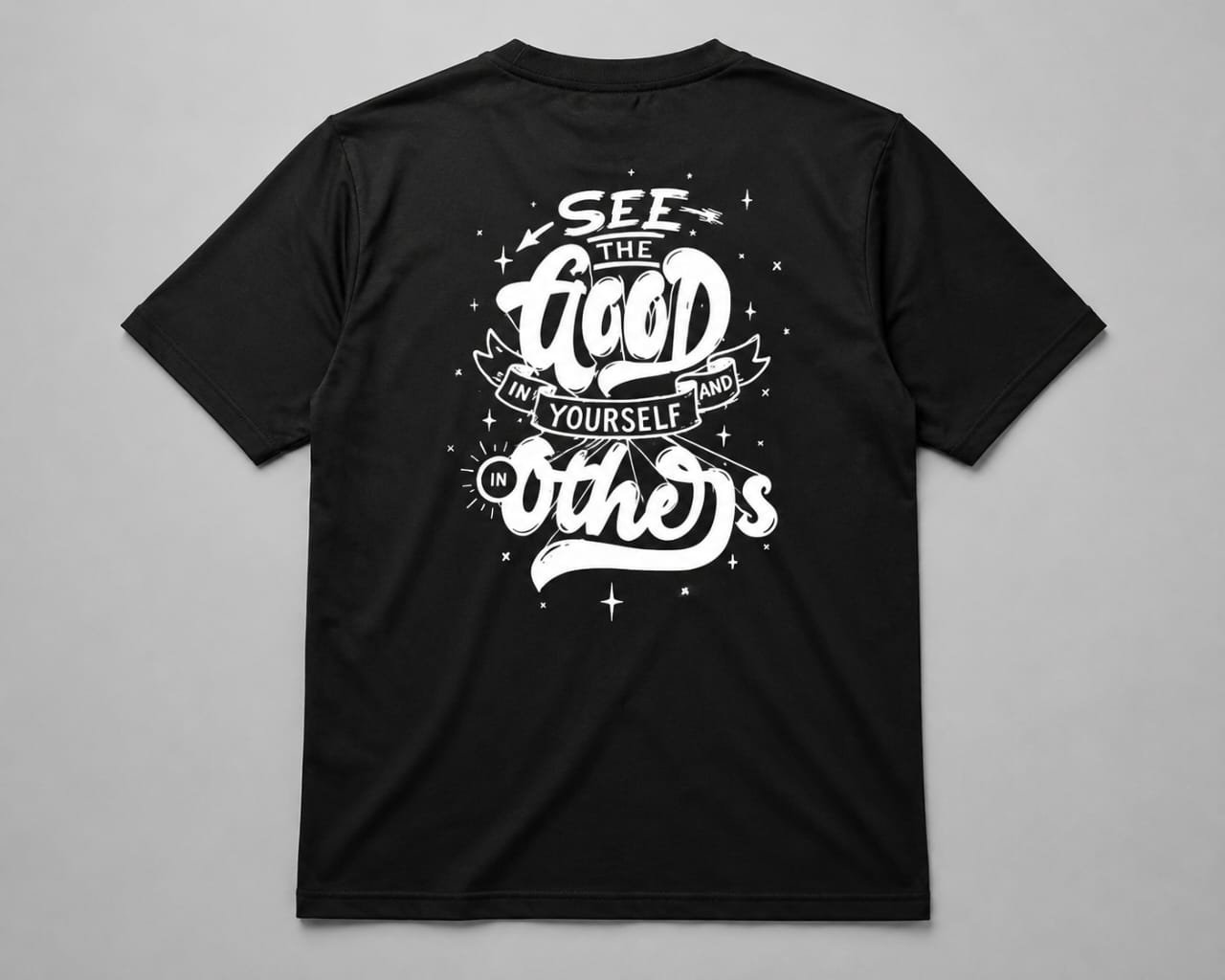 Stay Calm Graphic Black T-Shirt